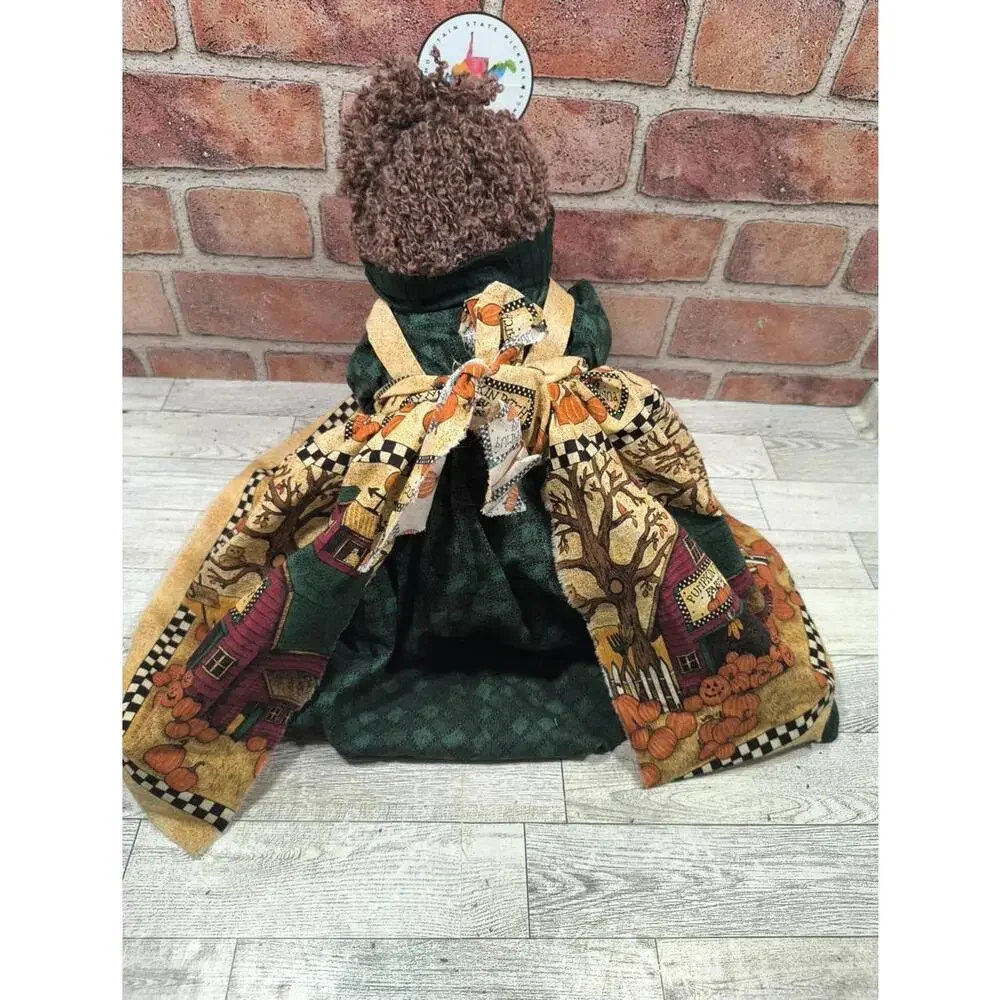 Country Cottage Farmhouse Vintage RagDoll Handmade Fall Harvest Decor Pumpkin